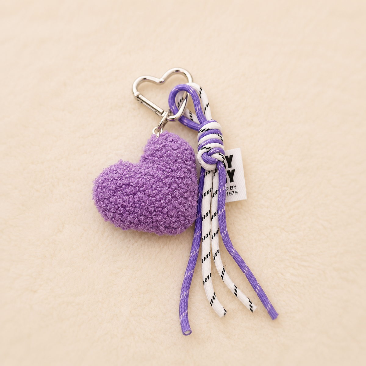 Stay Tory Fluffy Heart Keychain & Bag Charm