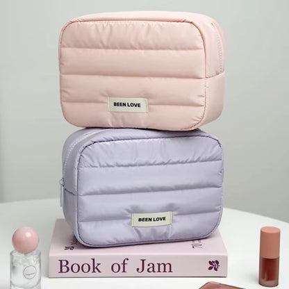 Puffy Makeup Pouch – Large Capacity Travel Cosmetic Bag