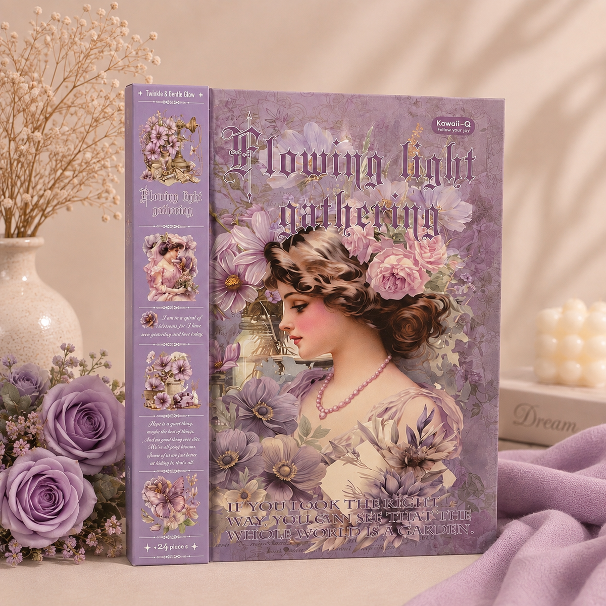 Vintage Victorian Floral Sticker Book Set | Kawaii Junk Journal Kit