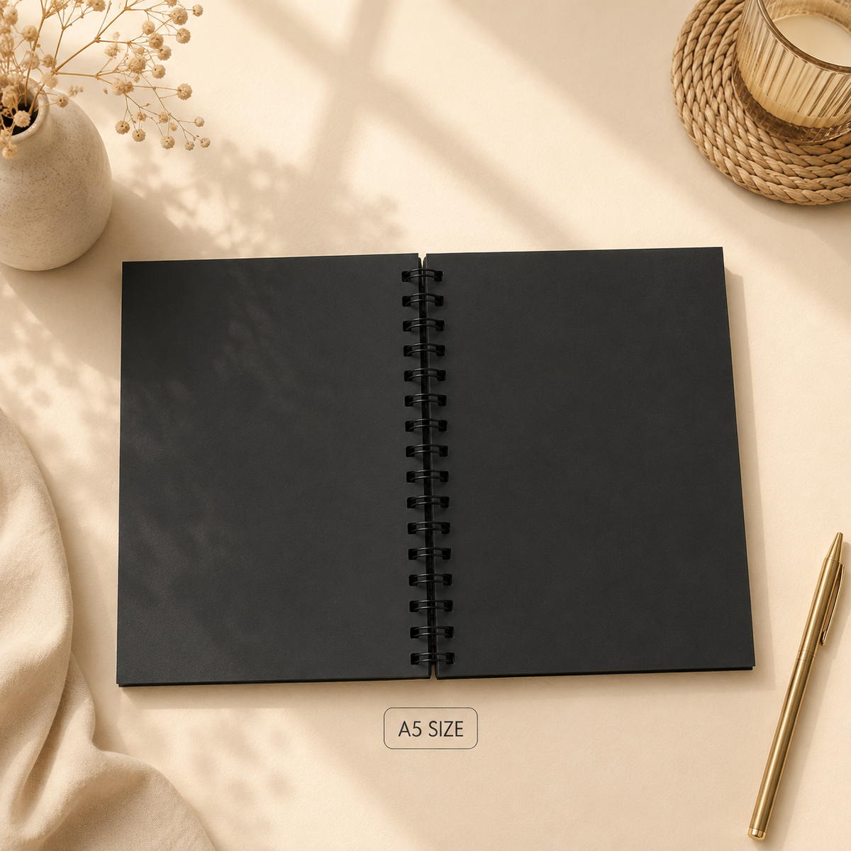 Black Pages Spiral Notebook