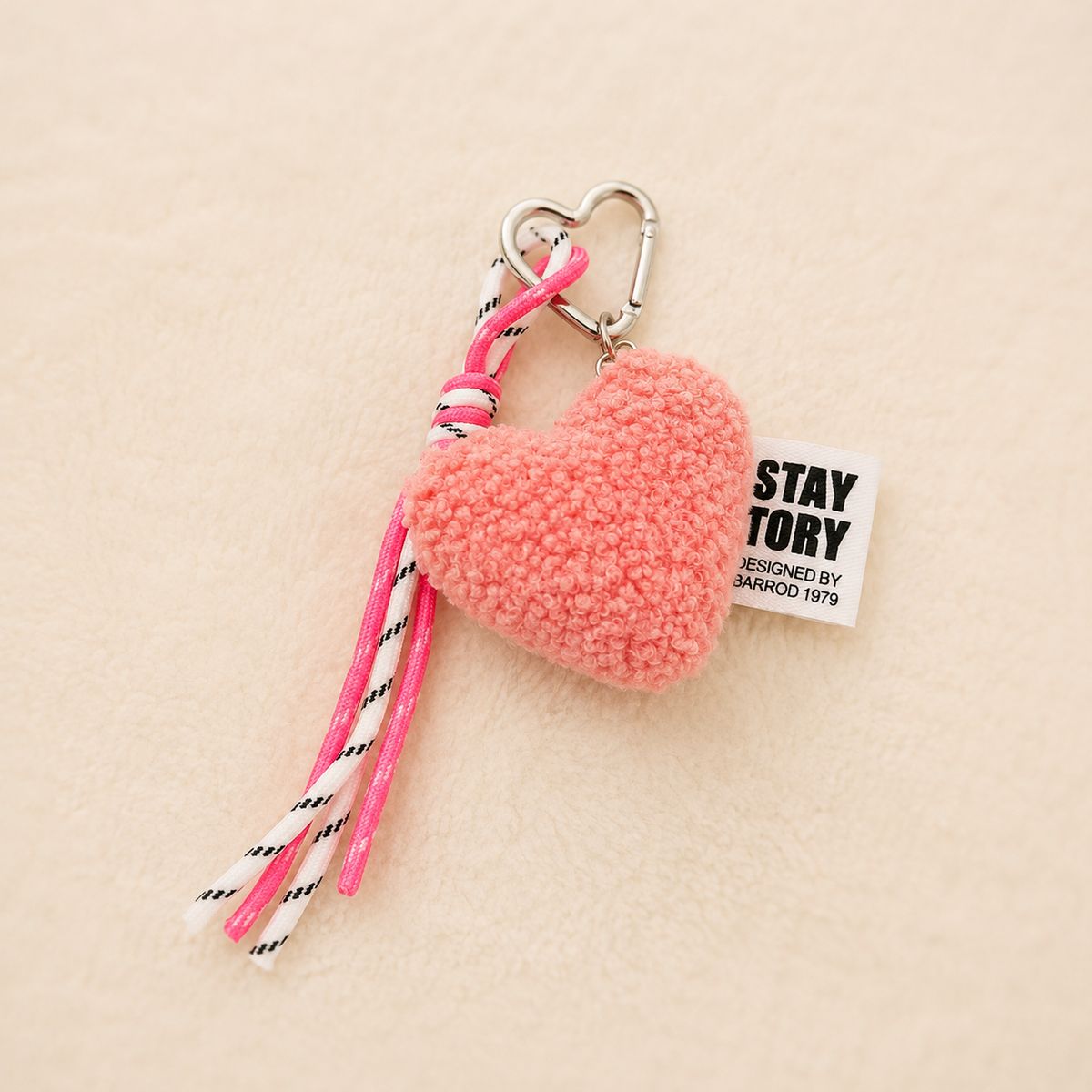 Stay Tory Fluffy Heart Keychain & Bag Charm
