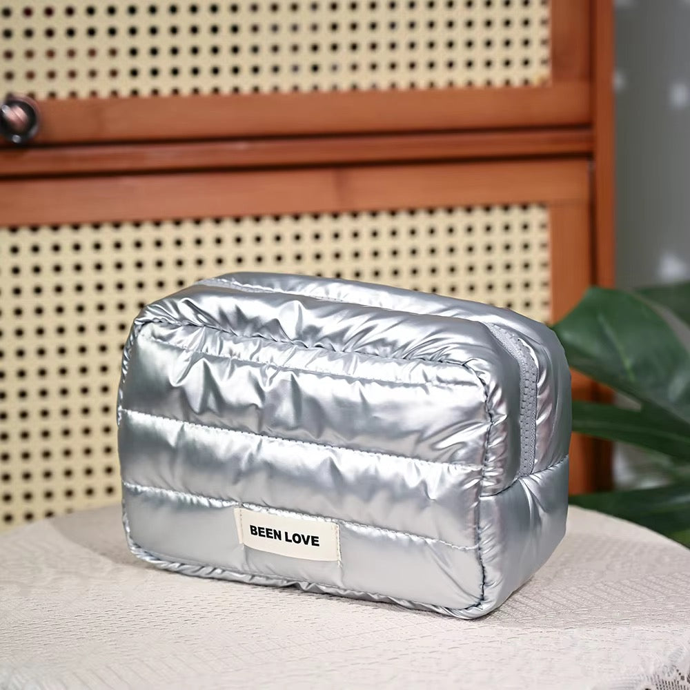 Puffy Makeup Pouch – Large Capacity Travel Cosmetic Bag