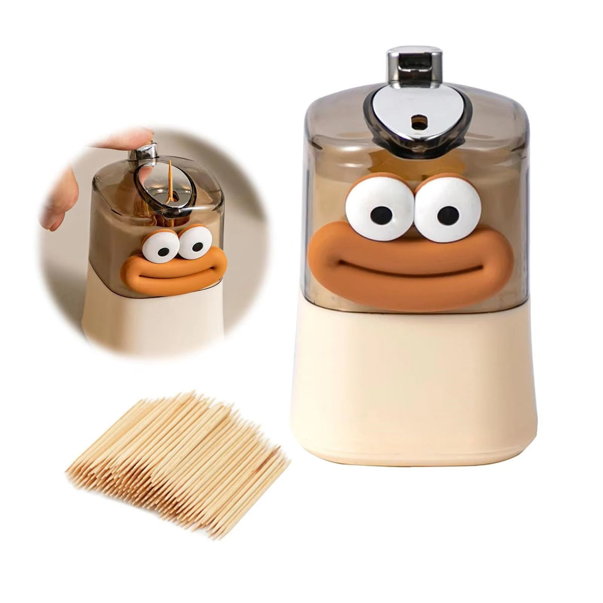 Funny Face Toothpick Dispenser – Cute Kawaii Kitchen & Dining Decor