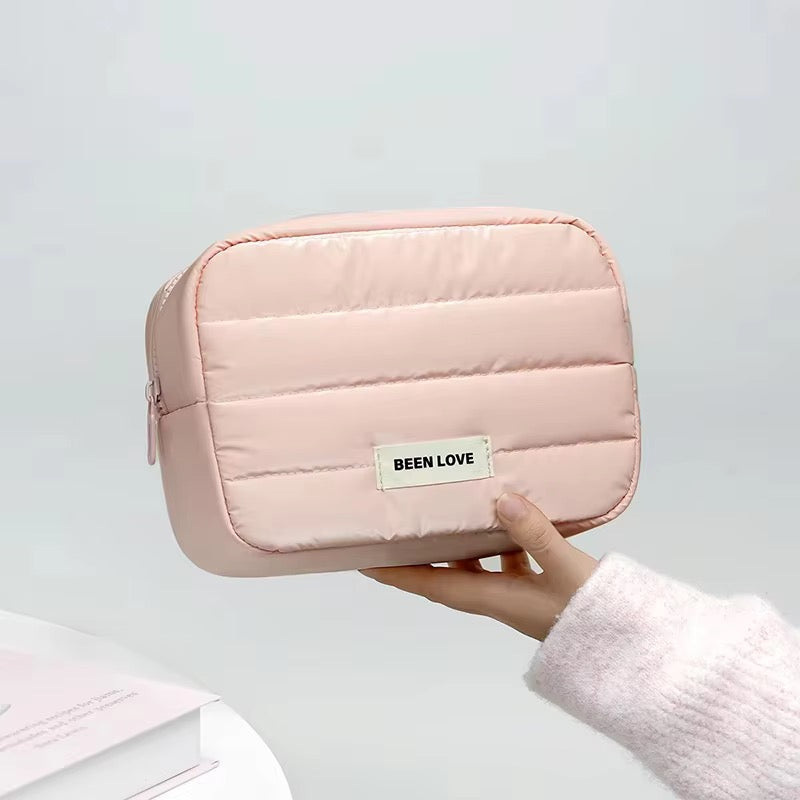 Puffy Makeup Pouch – Large Capacity Travel Cosmetic Bag