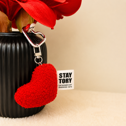 Stay Tory Fluffy Heart Keychain & Bag Charm