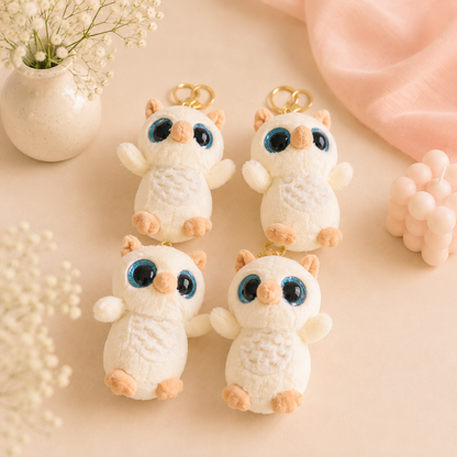 Kawaii Owl Plush Keychain & Bag Charm