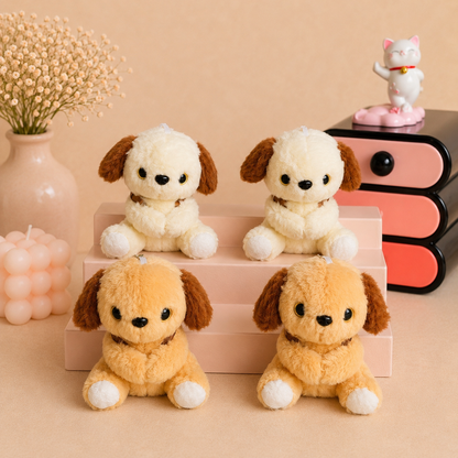 Kawaii Puppy Plush Keychain & Bag Charm