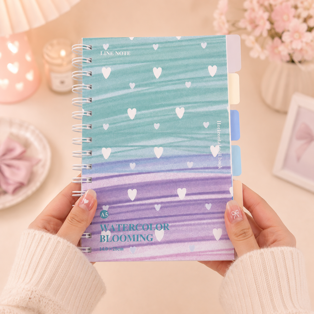 Watercolor Blooming A5 Spiral Notebook