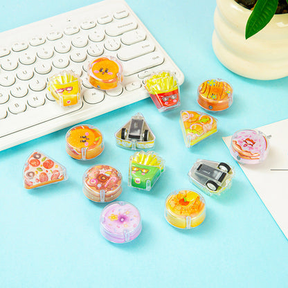 Kawaii Fast Food Pull Back Mini Car | Cute Miniature Toy Car Collectible( Random Design )