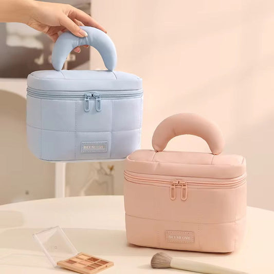 Puffy Quilted Multipurpose Makeup Organiser Bag