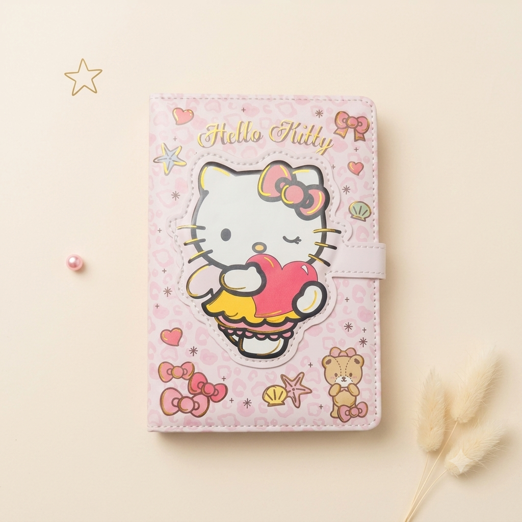 Kawaii Character Planner Notebook | Hello Kitty & Stitch Journal