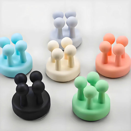 Silicone Bubble Wall Hook – Kawaii No-Drill Organiser for Bathroom, Desk & Vanity( Pack of 2 - Random Colors)