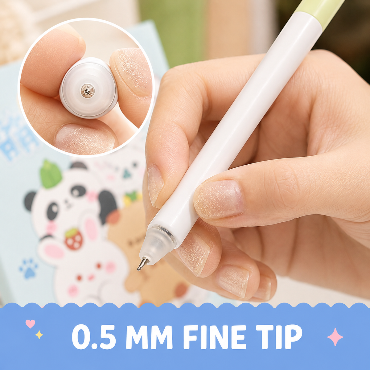 360° Furry Friends Erasable Gel Pen Set of 4