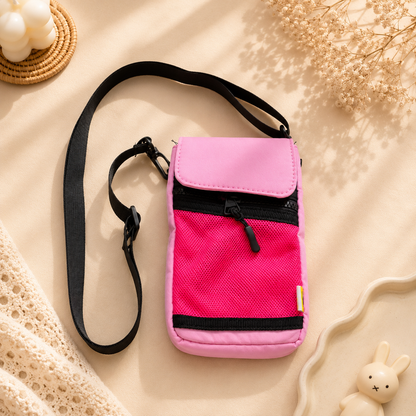 Mini Crossbody Phone Bag – Aesthetic Sling Bag with Mesh Pocket t