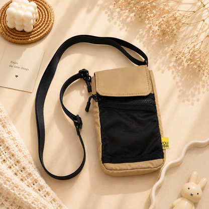 Mini Crossbody Phone Bag – Aesthetic Sling Bag with Mesh Pocket t