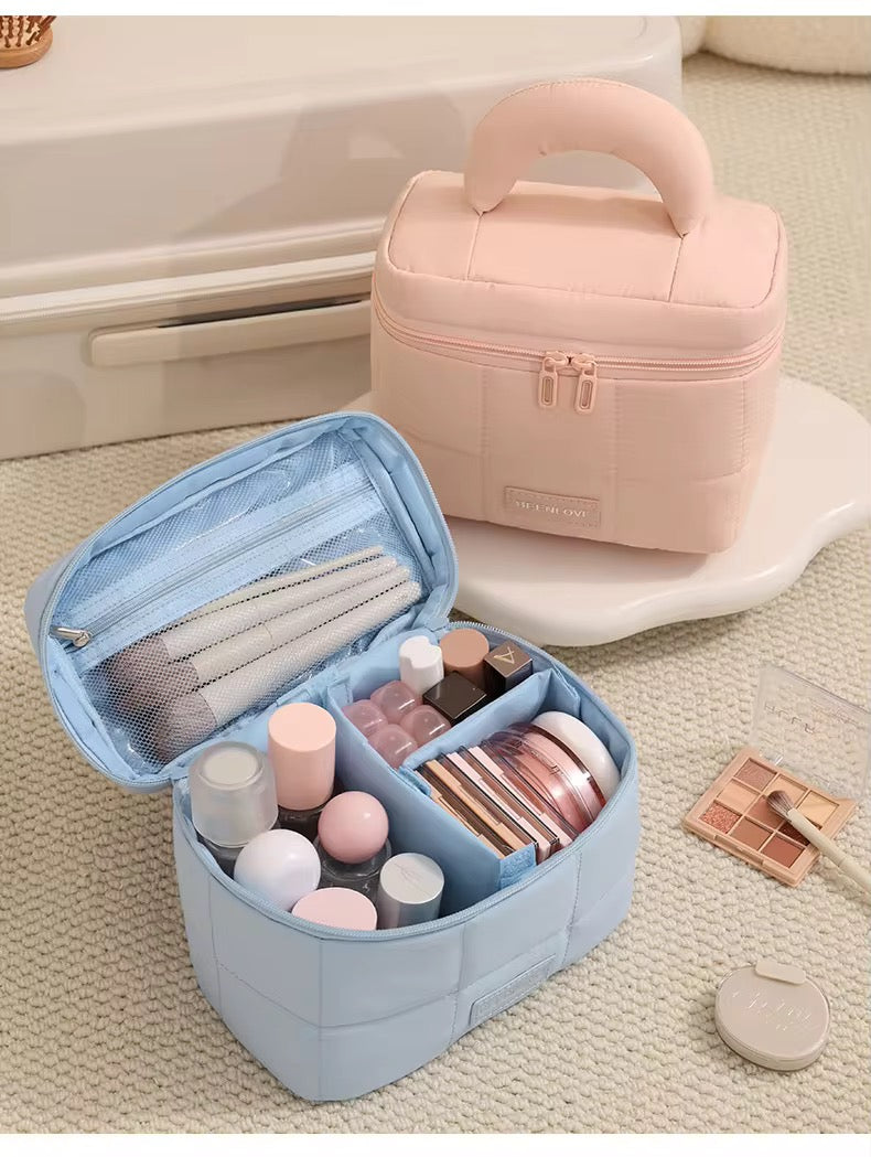 Puffy Quilted Multipurpose Makeup Organiser Bag