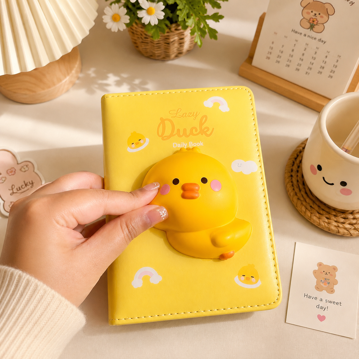 Kawaii Squishy Notebook | Soft PU Cover Diary Journal
