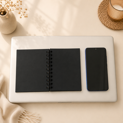 Black Pages Spiral Notebook