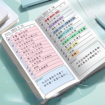 Rose Daily Planner Notebook | Kawaii Tracker Diary