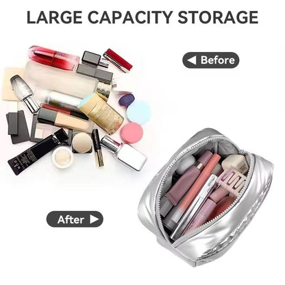 Puffy Makeup Pouch – Large Capacity Travel Cosmetic Bag