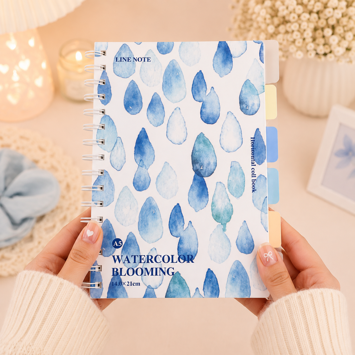 Watercolor Blooming A5 Spiral Notebook