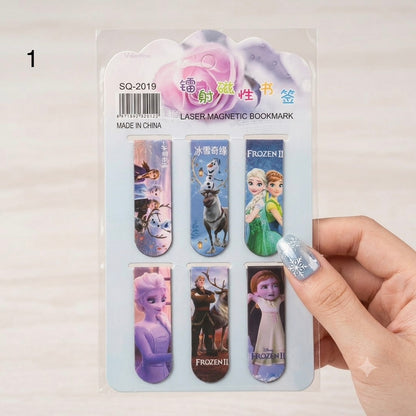 Disney Princess Laser Magnetic Bookmarks Set | Kawaii Stationery