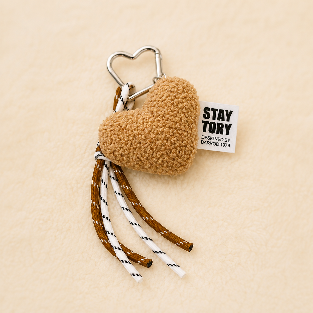 Stay Tory Fluffy Heart Keychain & Bag Charm