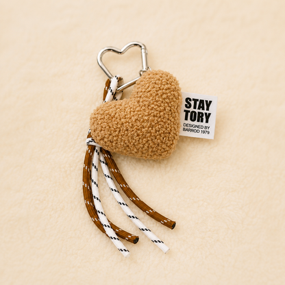 Stay Tory Fluffy Heart Keychain & Bag Charm