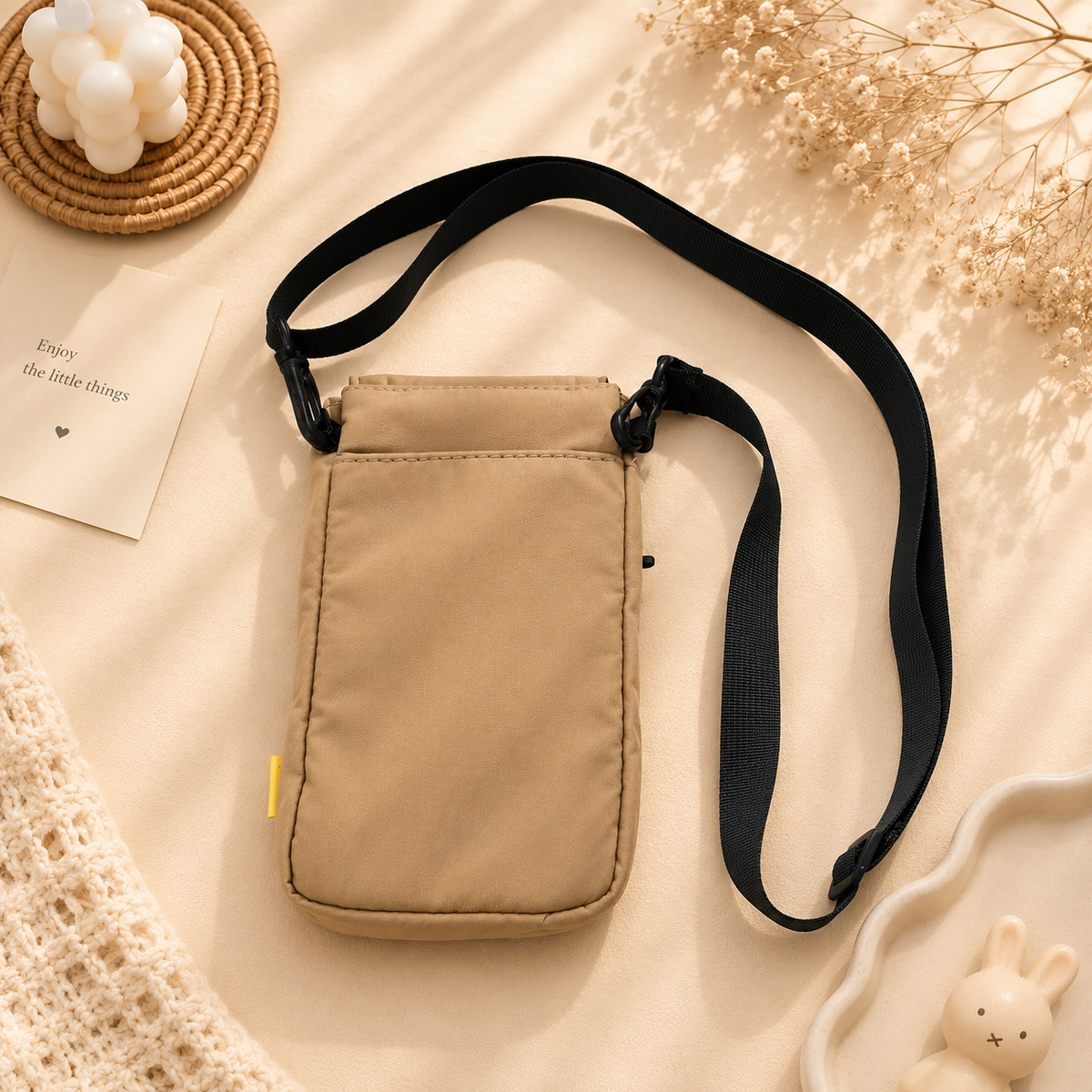 Mini Crossbody Phone Bag – Aesthetic Sling Bag with Mesh Pocket t