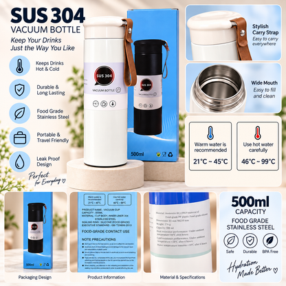 SUS 304 Elegant Vacuum Insulated Bottle|500ml
