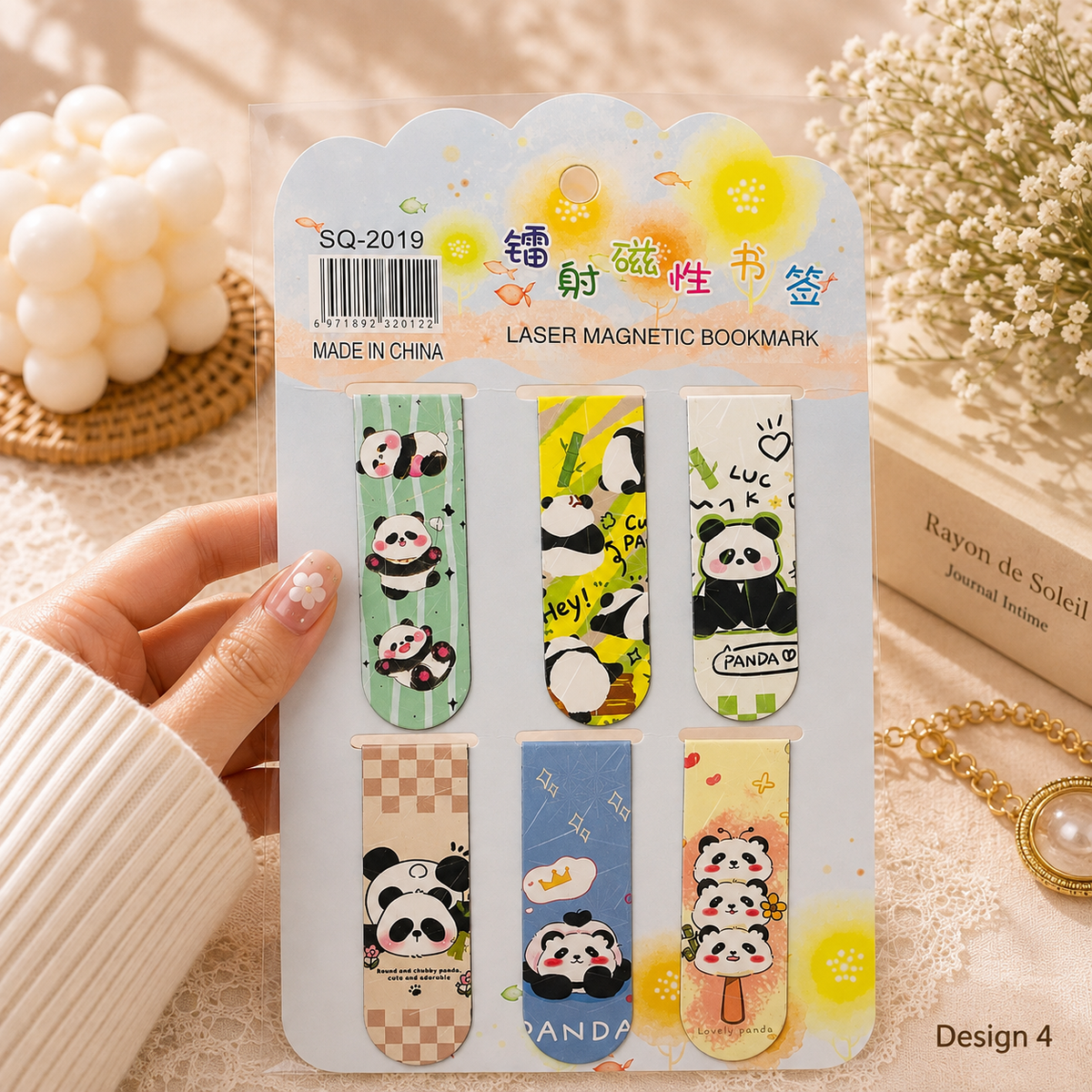 Kawaii Unicorn Ranch magnetic bookmark set of 6, Design 8