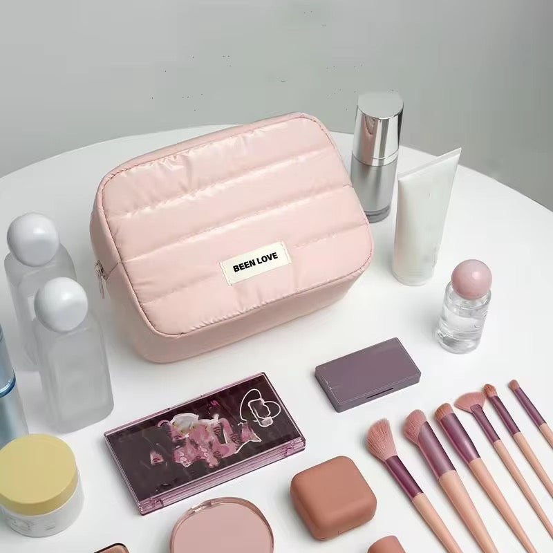 Puffy Makeup Pouch – Large Capacity Travel Cosmetic Bag