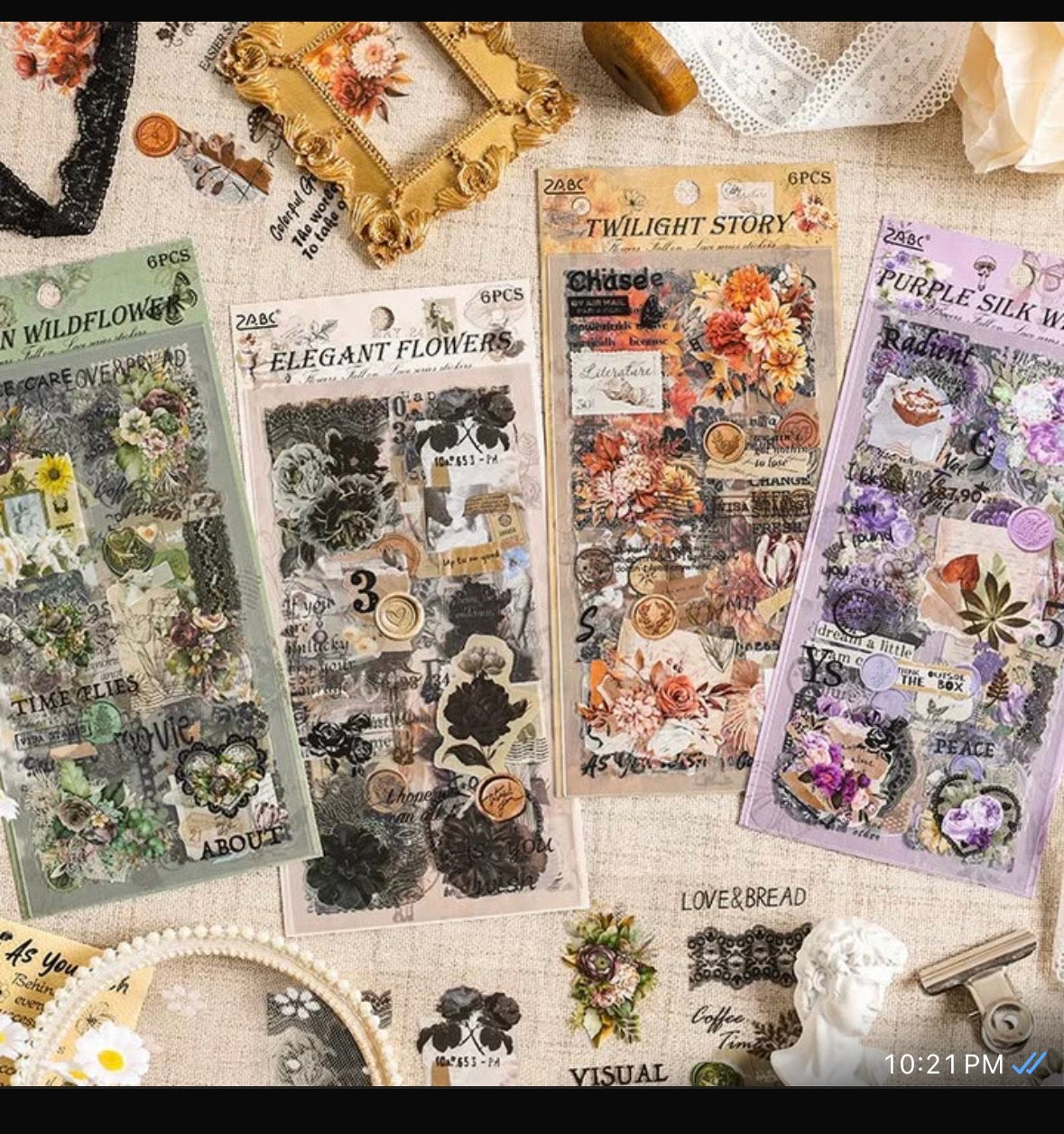 Vintage Botanical Sticker Pack