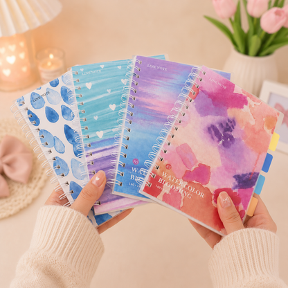 Watercolor Blooming A5 Spiral Notebook