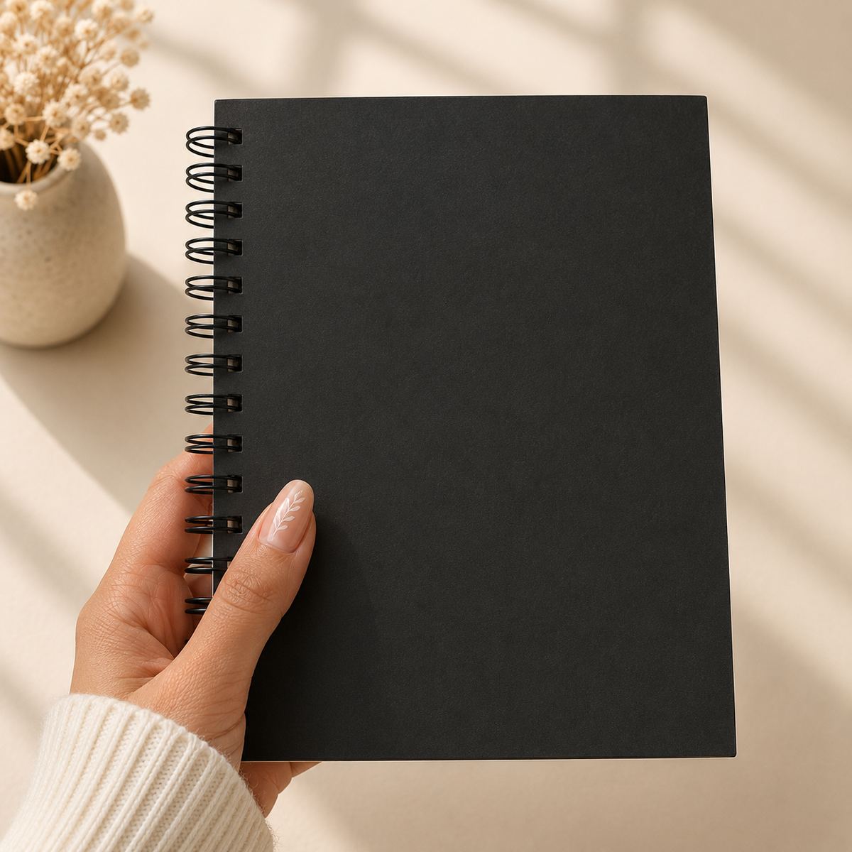 Black Pages Spiral Notebook