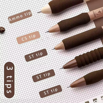 Coffee Lover Gel Pen Set of 5 | Kawaii Stationery Set