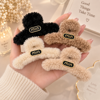 Fluffy Plush Hair Claw Clip