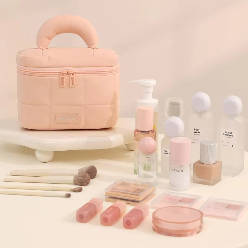 Puffy Quilted Multipurpose Makeup Organiser Bag