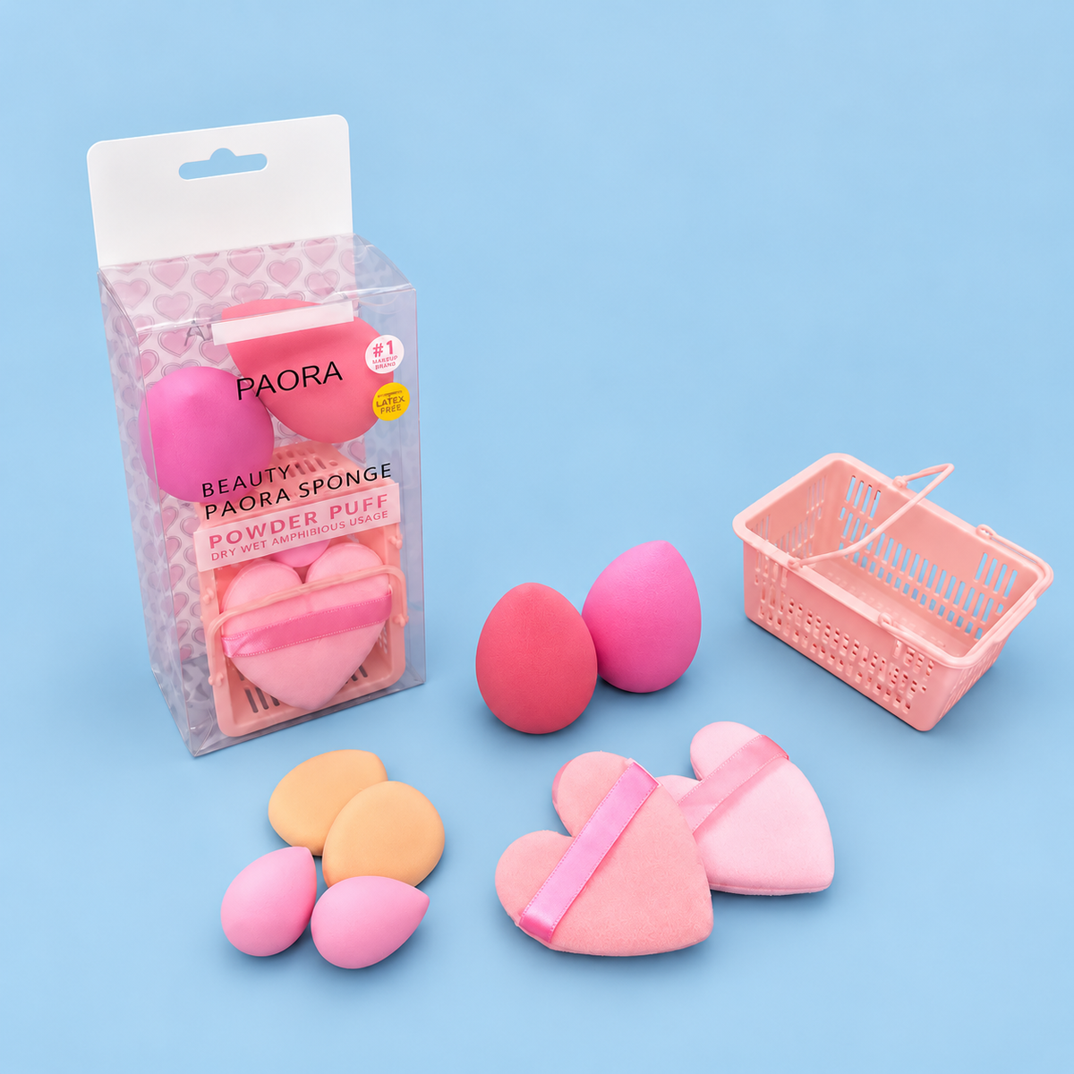 Paora Beauty Sponge & Powder Puff Set