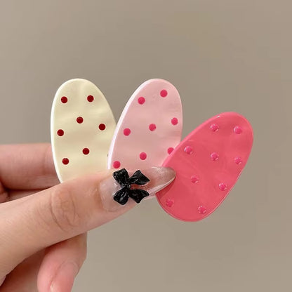 Polka Dot Oval Hair Clips, Pair of 2