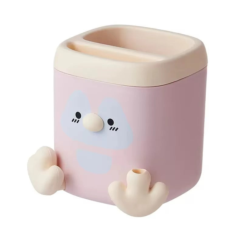 Kawaii Penguin Desk Organiser with Built-in Pencil Sharpener | 2 Colours