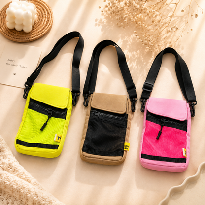 Mini Crossbody Phone Bag – Aesthetic Sling Bag with Mesh Pocket t