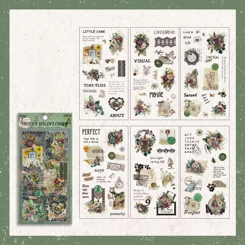 Vintage Botanical Sticker Pack