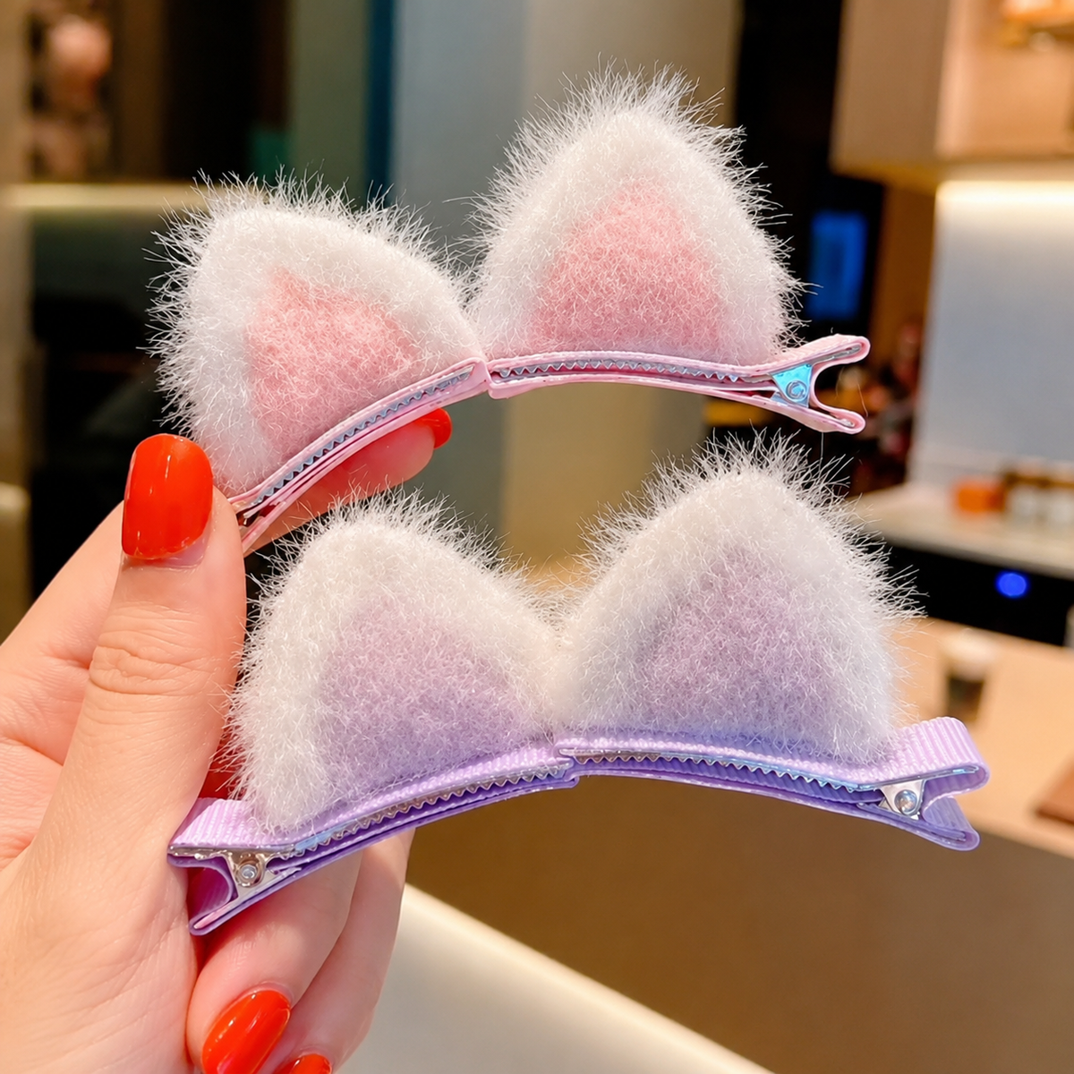Kawaii Cat Ear Hair Clip (1 Pair)