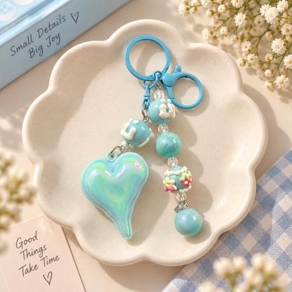 Kawaii Heart Keychain & Bag Charm