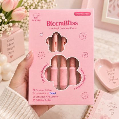 BloomBliss Gel Pen Set – 5 Premium Kawaii Pens