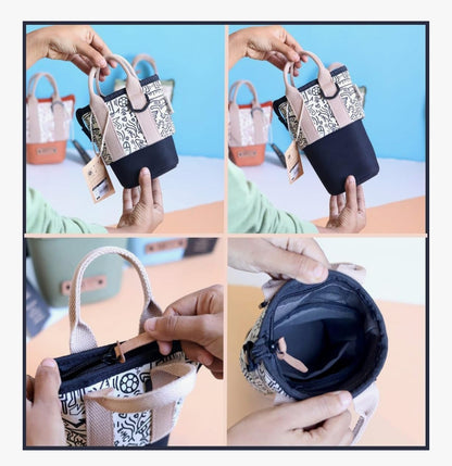 Glow-in-the-Dark expandable Jute Multipurpose Pouch