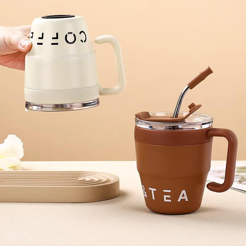 Coffee & Tea Insulated Mug with Steel Straw