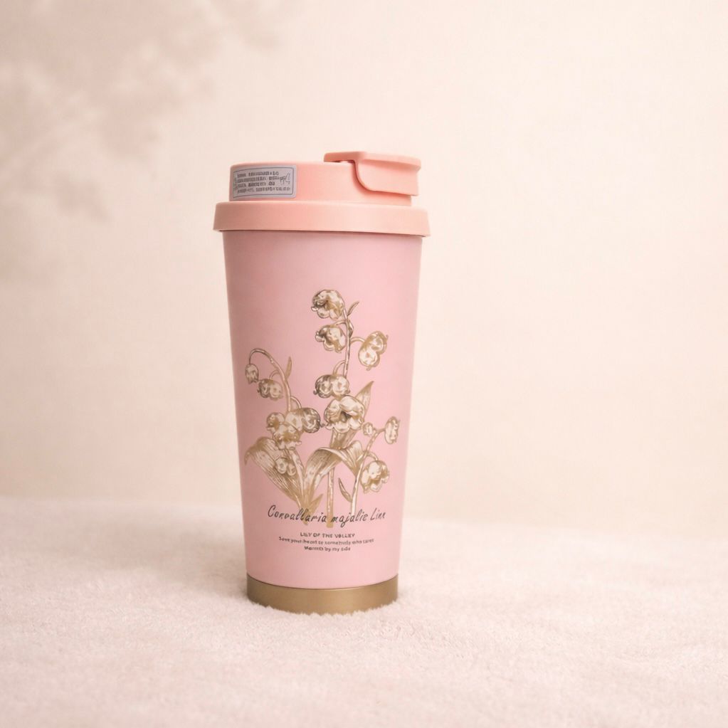 Insulated Vacuum Flask Floral Coffee Tumbler