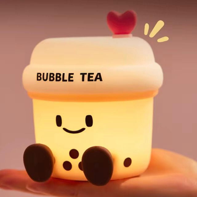 Squishy Silicone Boba/Bubble Tea Night Lamp